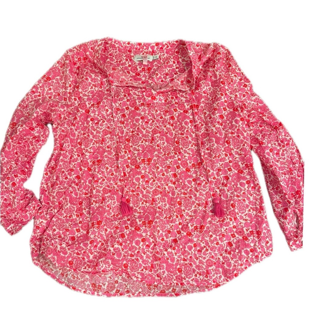 Vineyard vines medium long sleeve floral blouse women’s shirt